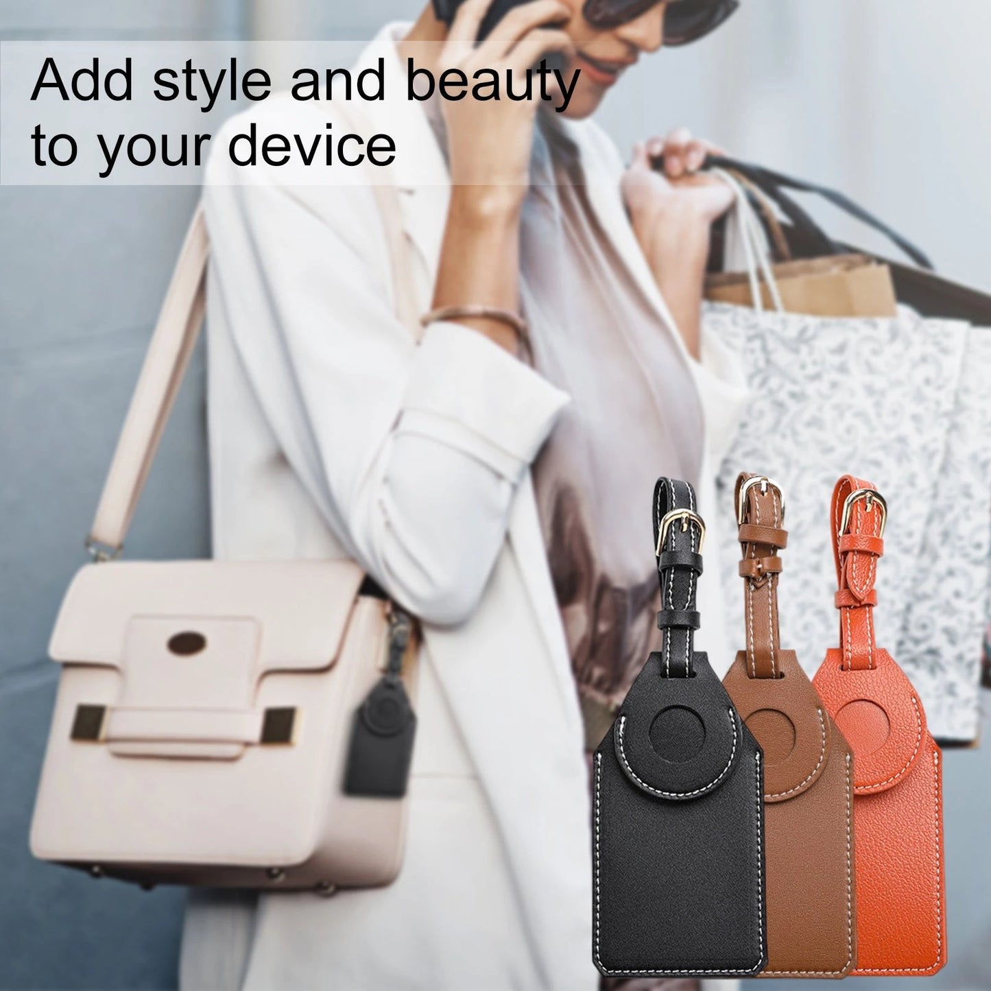 AirTag Leather Luggage Tag - Tags Mate